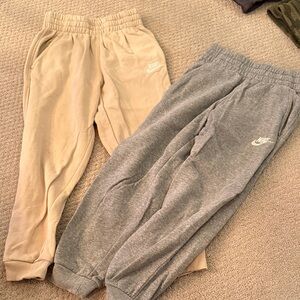 Nike Kids Sweatpants - Cream and Gray